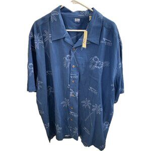 In-N-Out Restaurant 3XL  Fits Xl Silk cotton blend Hawaiian logo button down Nwt